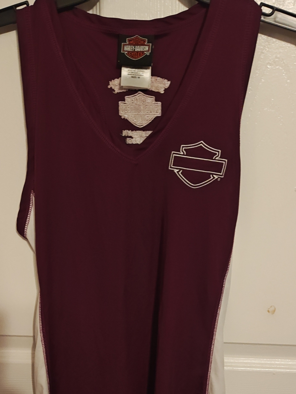 Harley-Davidson Women's Deep Burgundy Athletic Tank Top